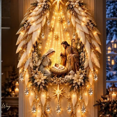Cross-border new product: Light-emitting birth scene wall decoration