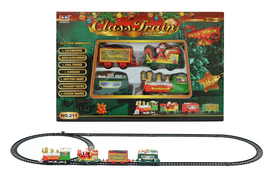 Christmas Electric Train with Lighted Track