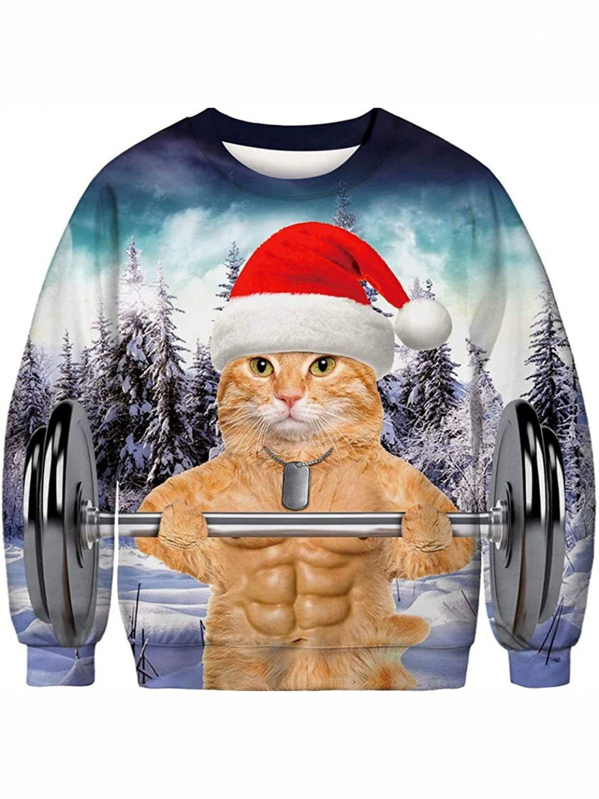 Round-neck pullover men's hooded sweatshirt