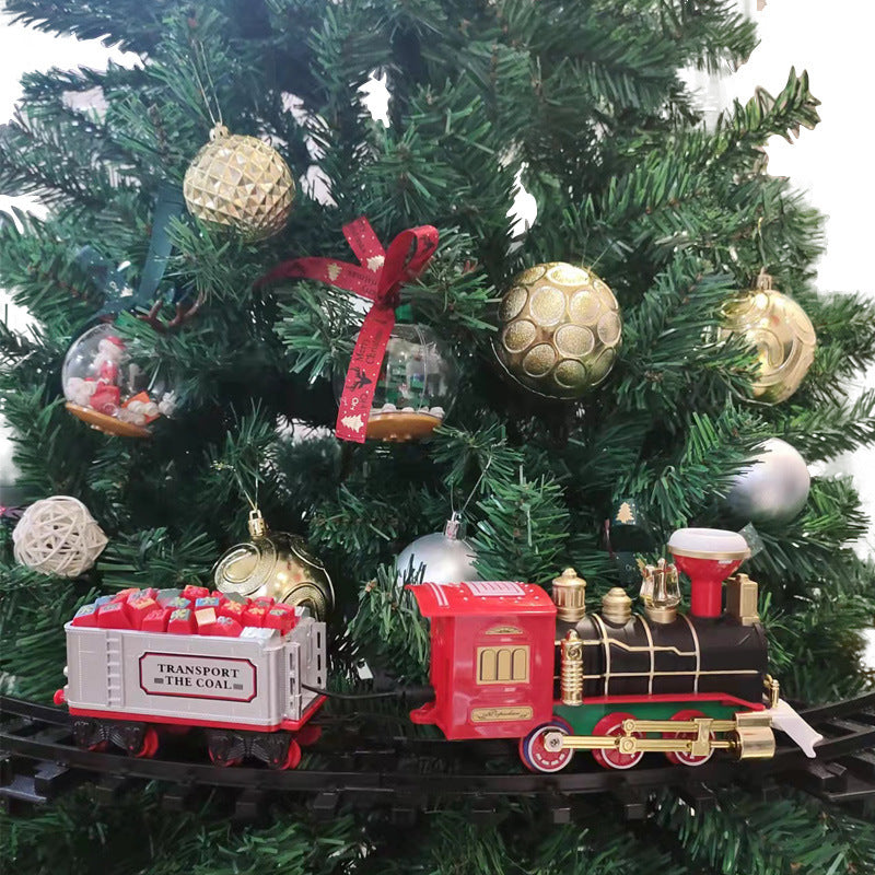Christmas Electric Train with Lighted Track