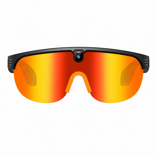 Smart Cycling & Sports Sunglasses with Integrated HD Camera - Orange Mirror Lens
