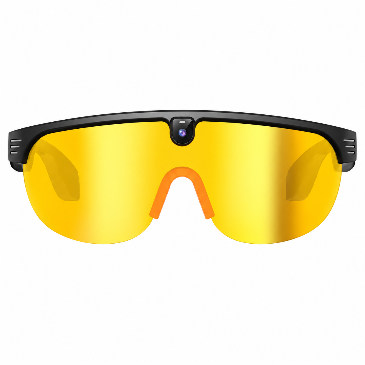 Smart Cycling & Sports Sunglasses with Integrated HD Camera - Yellow Mirror Lens