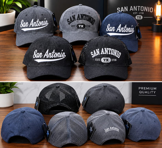 5 San Antonio, Texas Souvenir Baseball Caps - TX State Baseball