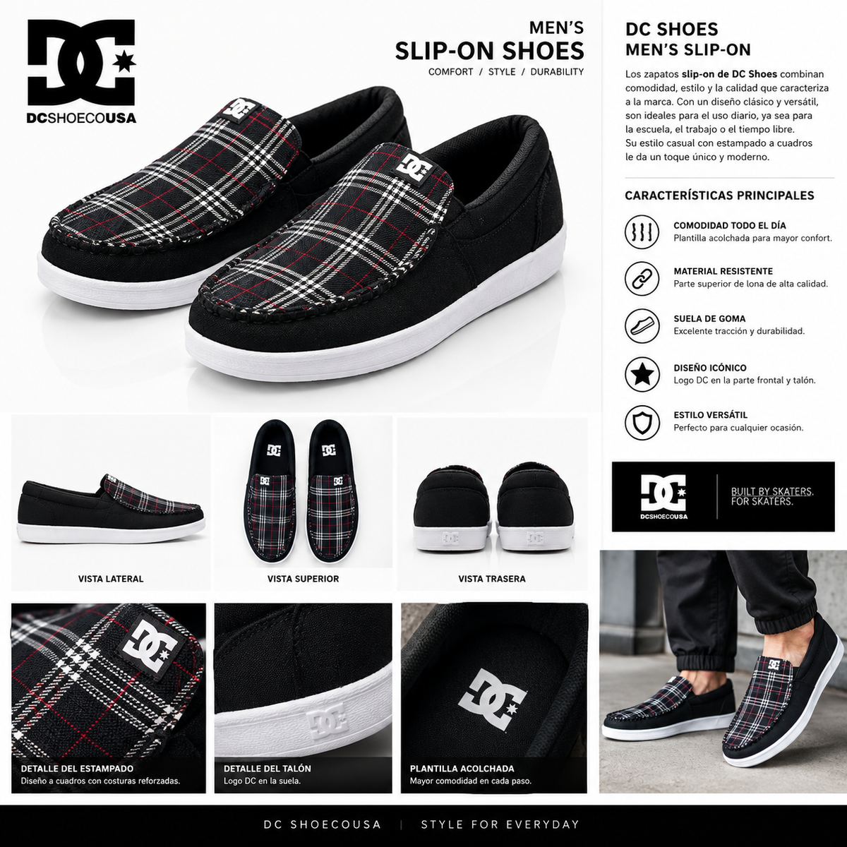 DC SHOES womens Villain 2 Skate Shoe